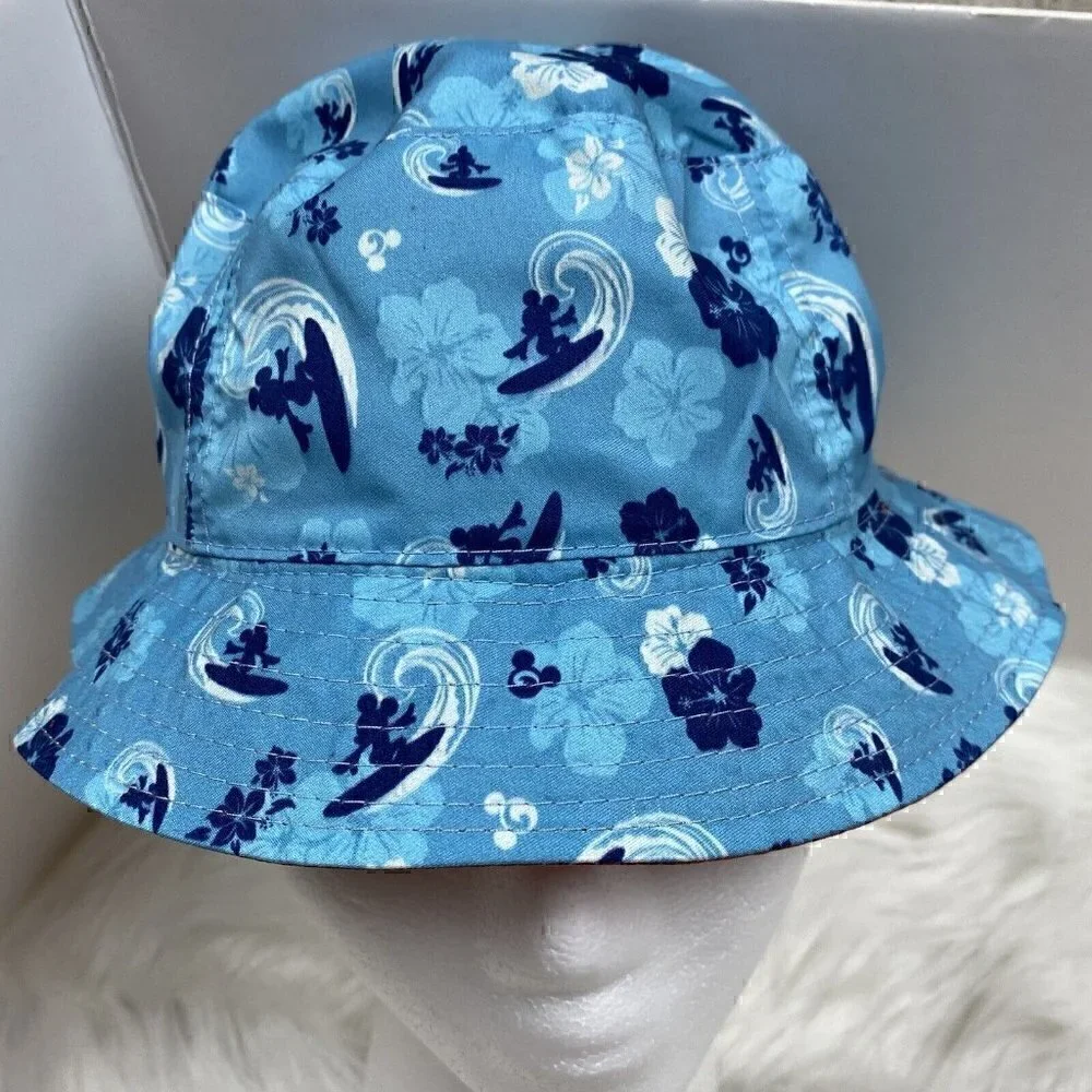 DISNEY PARKS Reversible Toddler Bucket Hat 52cm It’s A Shore Thing Blue